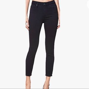 Dark blue cropped Paige jeans, straight leg size 27. Margot crop.